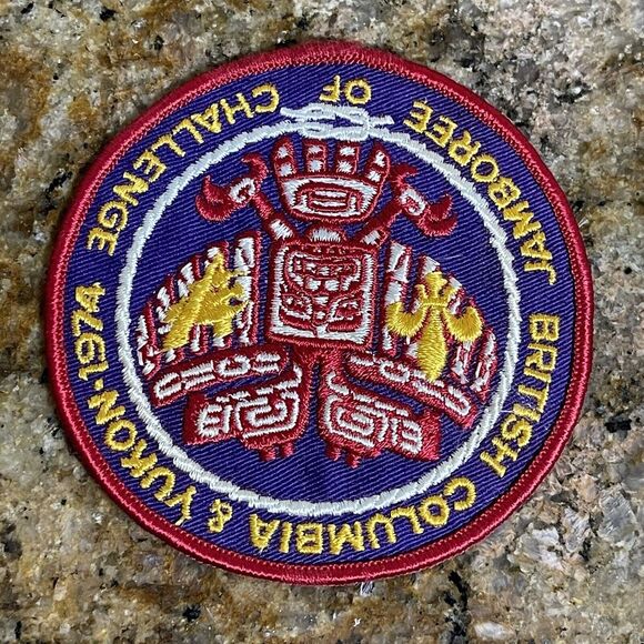 Boy Scout Patch 1974 British Columbia Yukon Jamboree Event Badge First Nations - Picture 2 of 4
